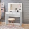 Penteadeira com Led e Espelho 2 Gavetas Daila - Branco - 1