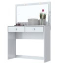 Ver imagem 6 de Penteadeira com Led e Espelho 2 Gavetas Daila - Branco