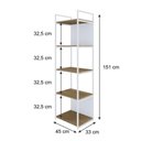 Ver imagem 4 de Estante 05 Prateleiras c/Fundo Yon 45cm Est.Branca