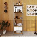 Ver imagem 1 de Estante 05 Prateleiras c/Fundo Yon 45cm Est.Branca