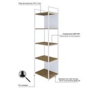 Ver imagem 5 de Estante 05 Prateleiras c/Fundo Yon 45cm Est.Branca