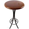 Conjunto de Mesa Bistro Redonda em Madeira com 3 Banquetas para Varanda Pequena - 3
