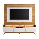 Ver imagem 3 de Estante para TV e Home Theater até 60 Polegadas com LED MDF 200CMX190CM Pés em Madeira Maciça e Diplomata