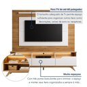 Ver imagem 7 de Estante para TV e Home Theater até 60 Polegadas com LED MDF 200CMX190CM Pés em Madeira Maciça e Diplomata