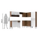 Ver imagem 7 de Armário de Cozinha Completa de Canto 417cm Rustic/Branco Emilly Ice Madesa 01