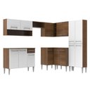 Ver imagem 3 de Armário de Cozinha Completa de Canto 417cm Rustic/Branco Emilly Ice Madesa 01