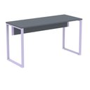 Ver imagem 1 de Mesa Escritório P25 Tub Pandin 150 Cm (larg) Tampo Mdp Grafito Pé Aço Tubular Lilás