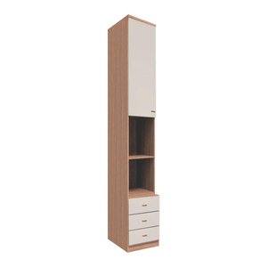 Modulo Lateral de Cama Diagonal Setiba Rimo Carvalho/off White