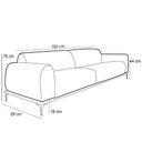 Ver imagem 4 de Sofá 150cm 2 Lugares Base Gold Molino D06 Pu C-12 Branco