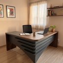 Ver imagem 1 de Mesa Escrivaninha em Tamburato Home Office em L Executiva 200x75x180cm