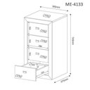Ver imagem 3 de Armário para Escritório com Gaveteiro 4 Gavetas e 4 Portas em MDP 158,5cm Branco