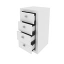 Ver imagem 5 de Armário para Escritório com Gaveteiro 4 Gavetas e 4 Portas em MDP 158,5cm Branco