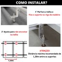 Ver imagem 7 de Kit Estrutura Suporte Fixador Linha C P/ 07 Placas Solar Alumínio Inox Telha Fibro Ondulada Viga Mad