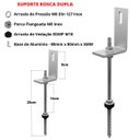 Ver imagem 3 de Kit Estrutura Suporte Fixador Linha C P/ 07 Placas Solar Alumínio Inox Telha Fibro Ondulada Viga Mad