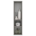 Ver imagem 6 de Conjunto Gabinete para Banheiro Suspenso com Cuba e Espelheira com Nichos em MDF 102cm Prime Yescasa Cimento Cinza