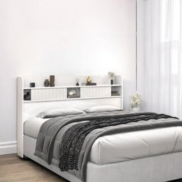 Cabeceira com Prateleiras Dubai Queen Branca - 1