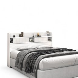 Cabeceira com Prateleiras Dubai Queen Branca - 2