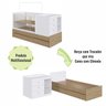 Berço para Quarto Infantil 2 em 1 com Cama Auxiliar 194 Cm Cor:aveiro Oak com Branco - 2
