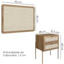 Ver imagem 5 de Cabeceira Solteiro e Mesa Cabeceira Palinha 28976 Hanover Dourado Artesano