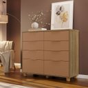 Ver imagem 3 de Cômoda Grande para Quarto 8 Gavetas Density Nature/camarim