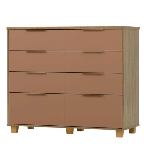 Cômoda Grande para Quarto 8 Gavetas Density Nature/camarim