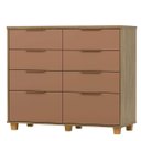 Ver imagem 1 de Cômoda Grande para Quarto 8 Gavetas Density Nature/camarim