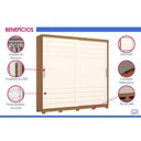 Ver imagem 5 de Guarda Roupa Casal Cayman 2 Portas Cinamomo/Off White Henn