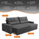 Ver imagem 2 de Sofá Retrátil e Reclinável 5 Lugares 300cm Veludo Antonella Adonai Estofados