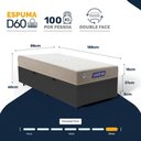 Ver imagem 3 de Cama Box Baú com Colchão Gazin de Espuma D28 Double Face Force Plus Solteiro 88cm