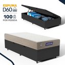 Ver imagem 2 de Cama Box Baú com Colchão Gazin de Espuma D28 Double Face Force Plus Solteiro 88cm