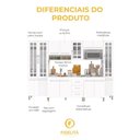 Ver imagem 2 de Armário de Cozinha Modulada Completa Viena 15 Portas 3 Gavetas 295cm Branco Fidelita Móveis