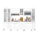Ver imagem 7 de Armário de Cozinha Modulada Completa Viena 15 Portas 3 Gavetas 295cm Branco Fidelita Móveis