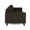 Ver imagem 7 de Sofá Sala de Estar Living 3 Lugares 280cm Presley Pés Madeira Veludo Marrom G52 - Gran Belo