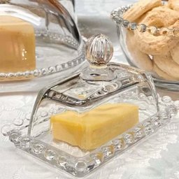 Conjunto Mesa Posta Cristal Wolff Pearl 30pçs Xícaras Boleiras Sousplat Pratos Travessas Molheiras - 7