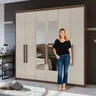Guarda-Roupa Casal com Espelho 6 Portas Libra - 9