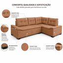 Ver imagem 3 de Sofá de Canto Estofar Mônaco 5 Lugares