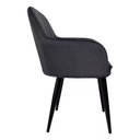 Ver imagem 4 de Kit 2 Cadeira Poltrona Vintage Eames em Tecido Veludo Preto:veludo Preto/preto/listras