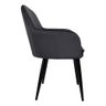 Kit 2 Cadeira Poltrona Vintage Eames em Tecido Veludo Preto:veludo Preto/preto/listras - 4