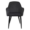 Kit 2 Cadeira Poltrona Vintage Eames em Tecido Veludo Preto:veludo Preto/preto/listras - 8