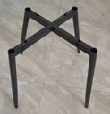 Ver imagem 6 de Kit 2 Cadeira Poltrona Vintage Eames em Tecido Veludo Preto:Veludo Preto/Preto/Listras
