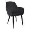 Kit 2 Cadeira Poltrona Vintage Eames em Tecido Veludo Preto:veludo Preto/preto/listras - 9