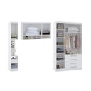 Ver imagem 2 de Guarda Roupa Dormitório Modulado Alpes Casal 1,58 m Queen - Roupeiro Luciane M04:Branco