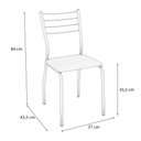 Ver imagem 3 de Conjunto de Mesa Completo com 4 Cadeiras Estofadas Cmc982prf Kappesberg Crome