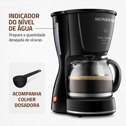 Cafeteira Elétrica Dolce Arome Mondial 550w Preto 127v - C-30-18x-fb - 6