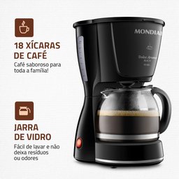 Cafeteira Elétrica Dolce Arome Mondial 550w Preto 127v - C-30-18x-fb - 2