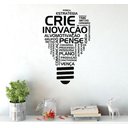 Ver imagem 1 de Adesivo de Parede Decorativo Frase Motivacional Lâmpada 120x80m