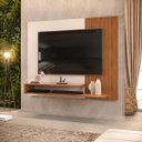 Ver imagem 4 de Painel para TV Nando até 50 Polegadas Ripado com Nichos - Freijó/Offwhite