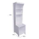 Ver imagem 2 de Pet Box Balcão Balança Prateleiras Expositor Loja Pet Shop Agro Mdf Branco Código 502