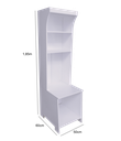 Ver imagem 2 de Pet Box Balcão Balança Prateleiras Expositor Loja Pet Shop Agro Mdf Branco Código 502