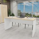 Ver imagem 3 de Conjunto Escritório Office Escrivaninha Armários Gaveteiro Netmobil - Dubai/branco